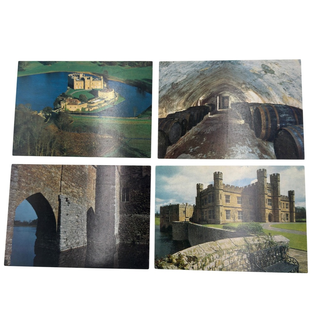 Vintage Leeds Castle Kent Postcards Set of 4 Maidstone England Architecture View